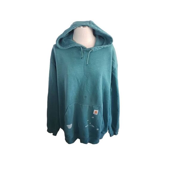 Carhartt distressed hoodie spell out sleeve - Picture 1 of 5